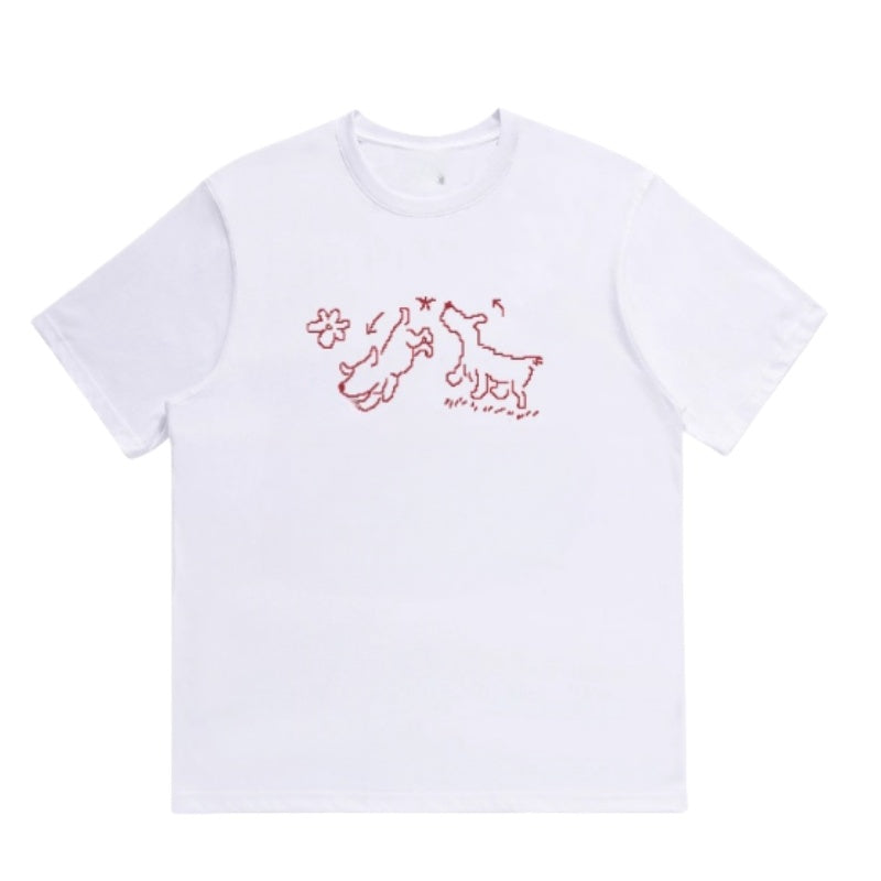 Pixel Puppy White T-Shirt